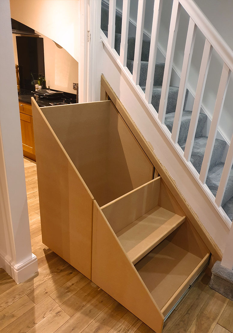 Understairs storage units MDF